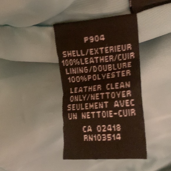 Blue leather cinched jacket - Picture 5 of 5